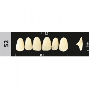 Стоматорг - Зубы Major A4  52 фронтальный верх, 6 шт (Super Lux).