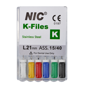 Стоматорг - K-Files Nic Superline № 020 21 мм, 6 шт. - ручной каналорасширитель 