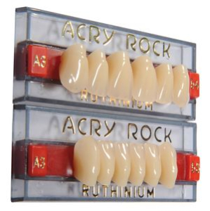 Стоматорг - Зубы AcryRock планка из 6 зубов фронт.низ I-46, цвет D2